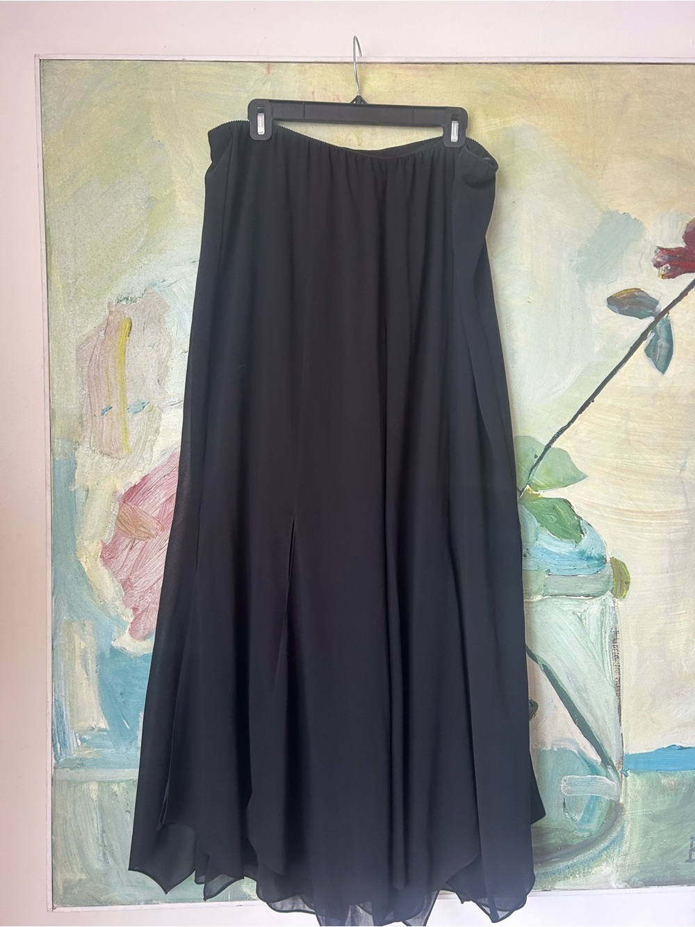Alex Evenings Black Bottoms with Flowing Panels